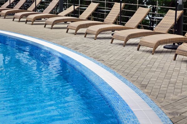 Poolside Hardscaping in Upland